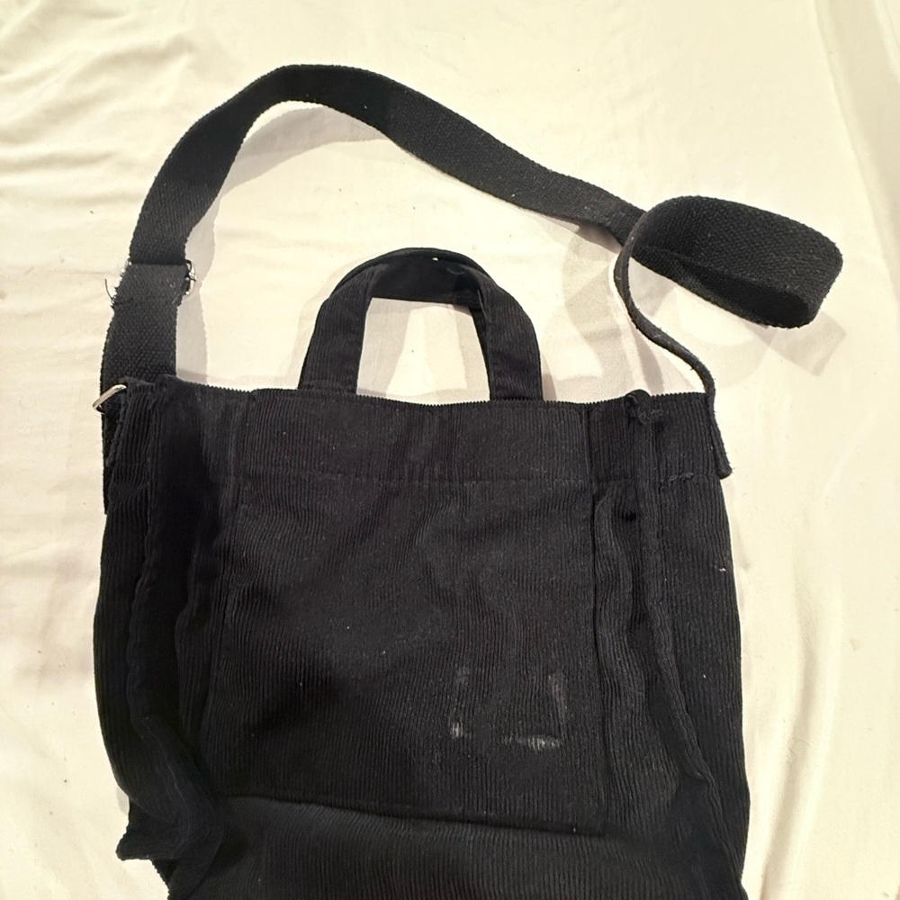 SHEIN Black Corduroy Men's Messenger Bag